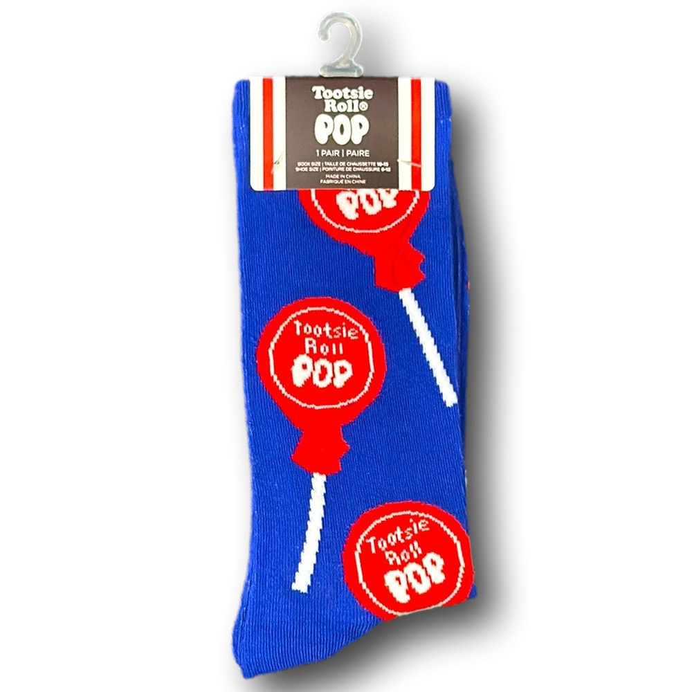 3/$20 Tootsie Roll Pop Retro Candy Funny Novelty Crew Socks - NWT